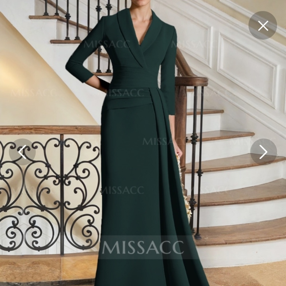 Teal long gown